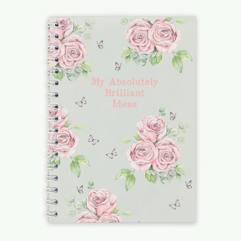 Crumble & Core | Wire Bound A5 Notebook | Pink Rose Brilliant Ideas