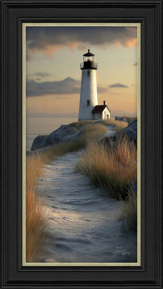 Sunset Lighthouse By Irene Glenys