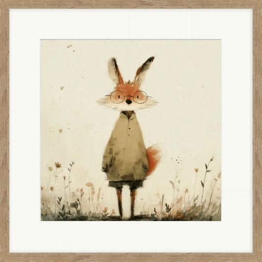 Stick Leg Fox | Lucy Hart | 42cm x 42cm