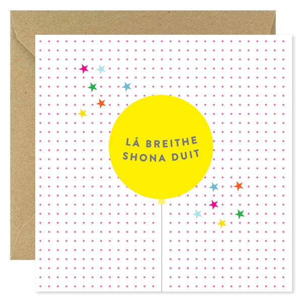 Bold Bunny 'La Breithe Shona Duit' Birthday Card
