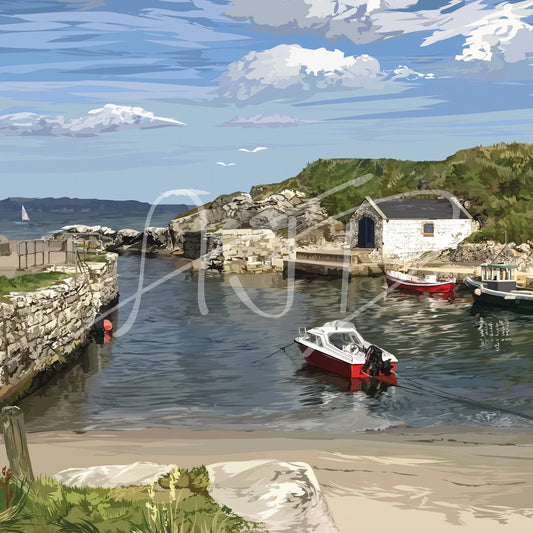 Amber Jordan Design | Ballintoy Harbour Print | A4