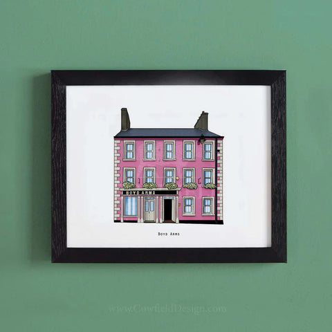 The Boyd Arms | Illustrated Pubs of Ireland| 8x10 (Framed Print)