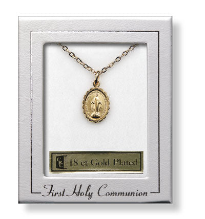 Communion | Miraculous Medal  Necklet| 18ct Gold Plated