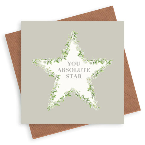 Crumble & Core | Vintage Sentiments Greeting Card | Absolute Star