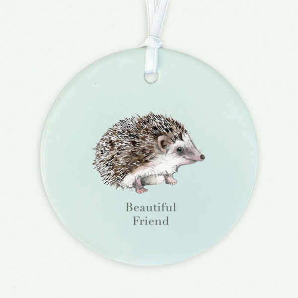 Crumble & Core | A6 Greeting Card with Ceramic Keepsake | Hedgehog Beautiful Friend