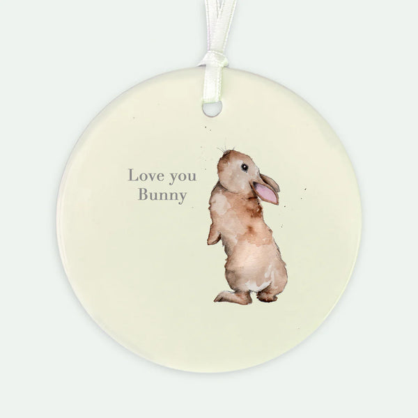 Crumble & Core | A6 Greeting Card with Ceramic Keepsake | Bunny Love You