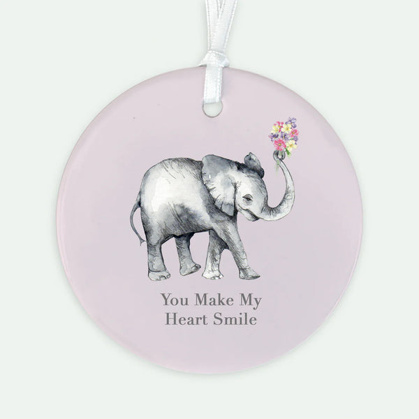 Crumble & Core | A6 Greeting Card with Ceramic Keepsake | Elephant Smile