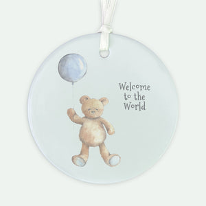 Crumble & Core | Ceramic Keepsake | Baby Boy Bunny & Balloon