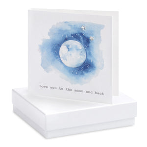 Crumble & Core | Boxed Love You To The Moon... Earring Card