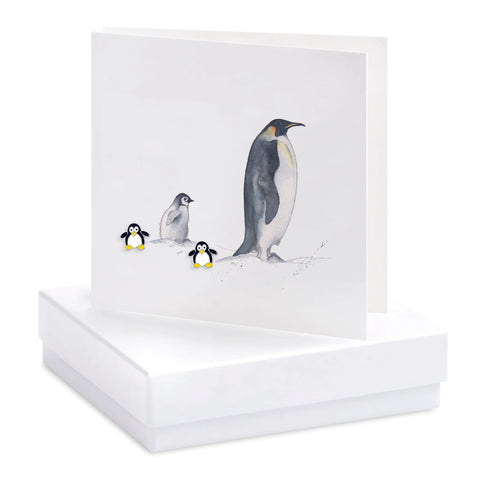 Crumble & Core | Boxed Penguin Earring Card