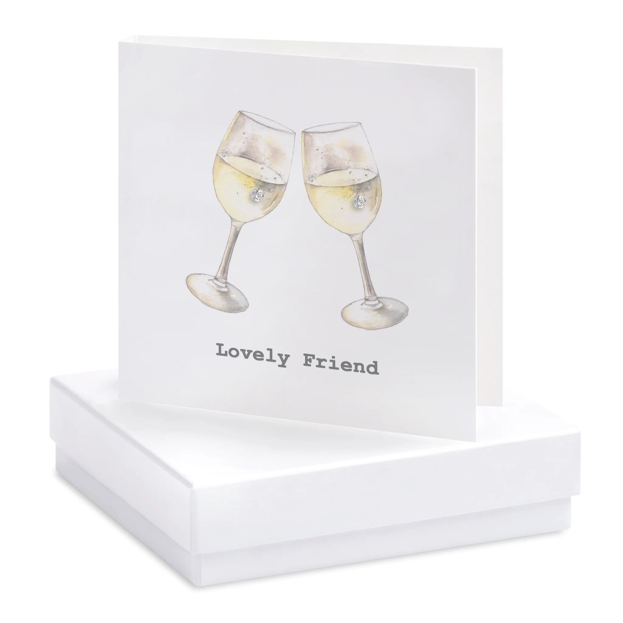 Crumble & Core | Boxed Wine Lovely Friend Earring Card