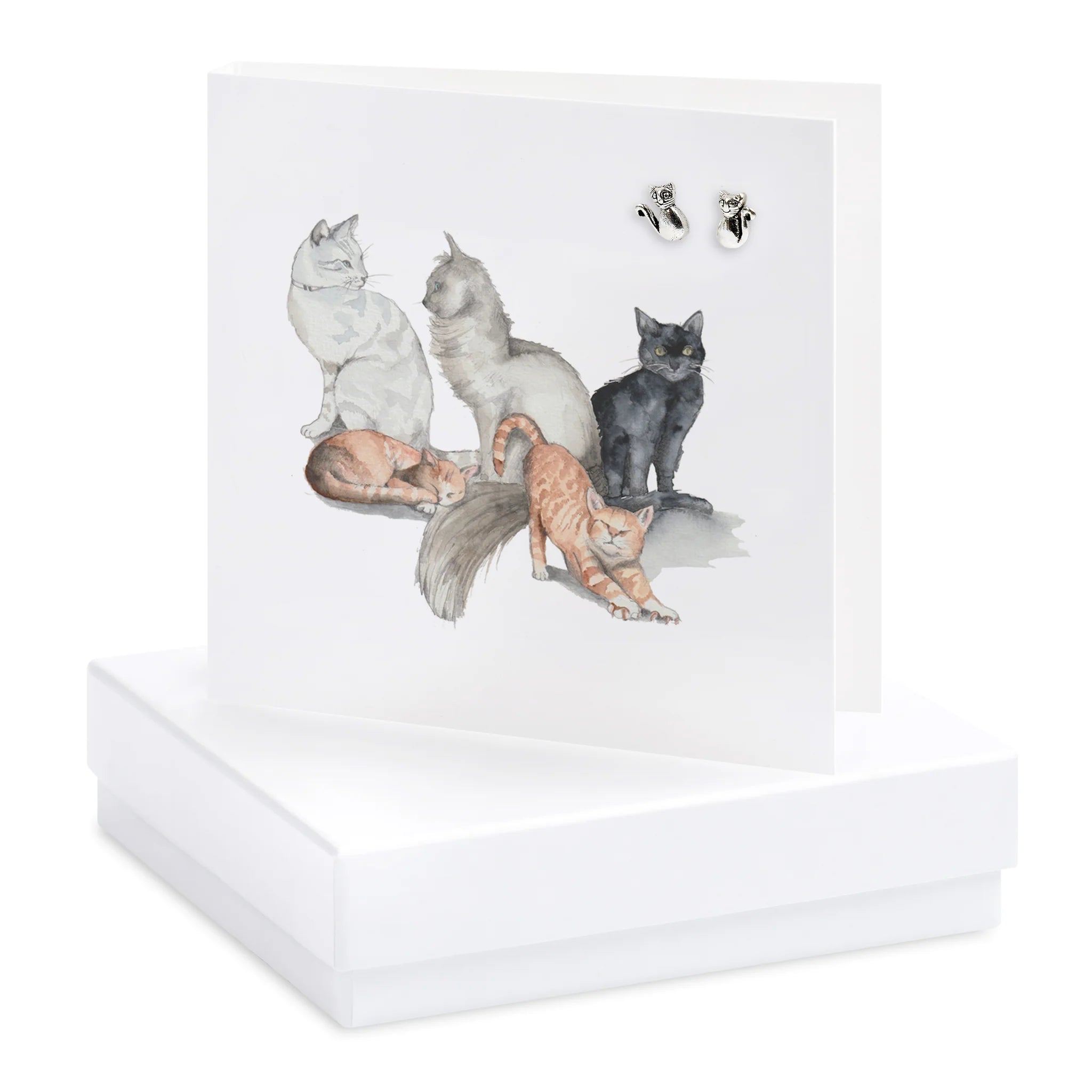 Crumble & Core | Boxed Cats Earring Card