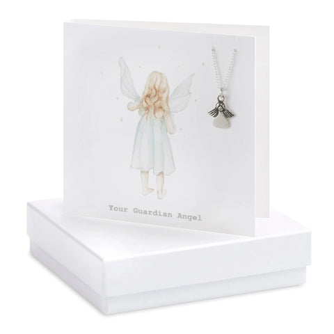 Crumble & Core | Boxed Guardian Angel Necklace Card