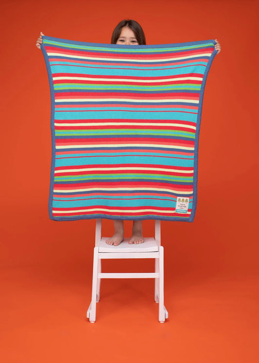 Multicolour Cosatto Stripe Knitted Blanket