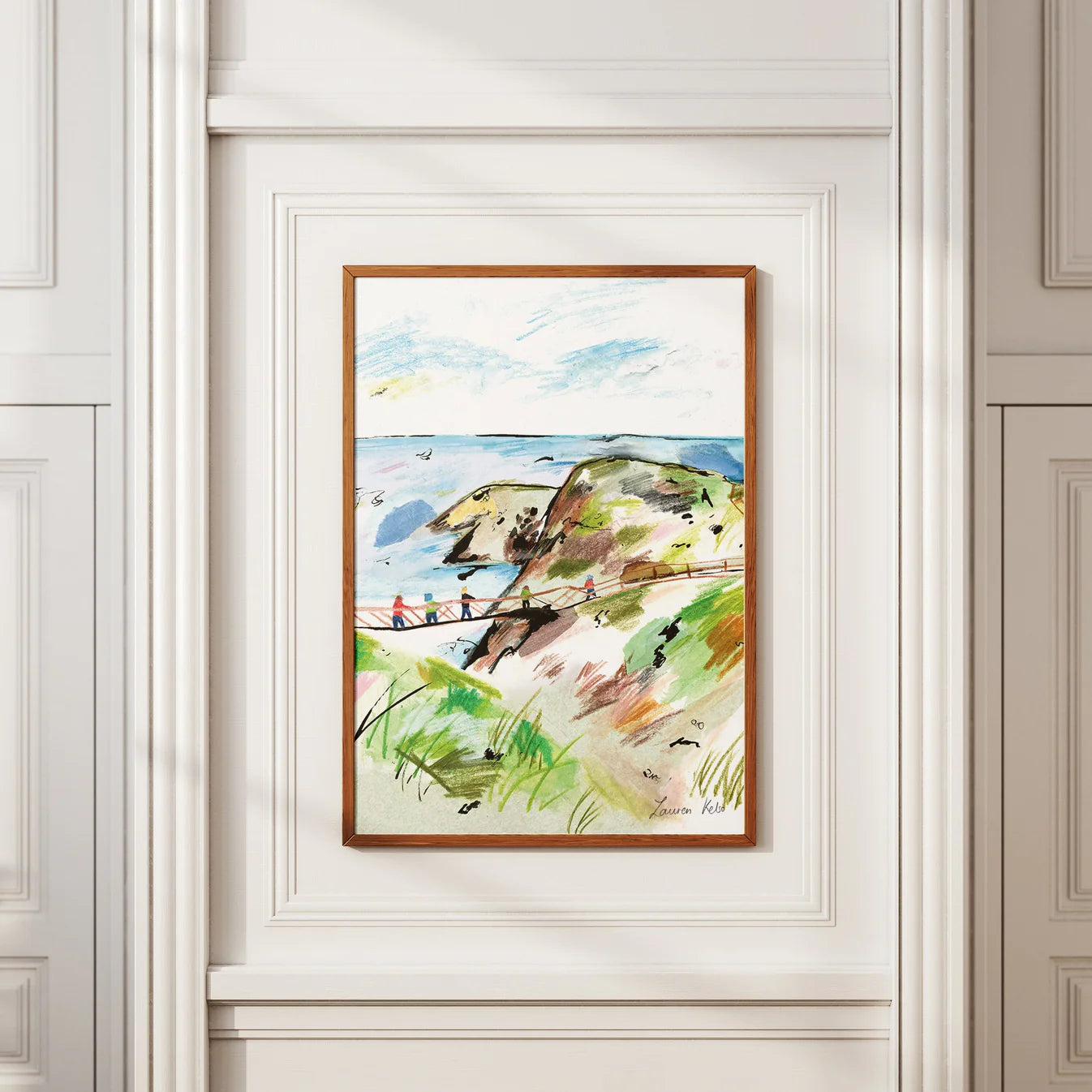 Lauren Kelso Carrick-A-Rede Rope Bridge Print | A4