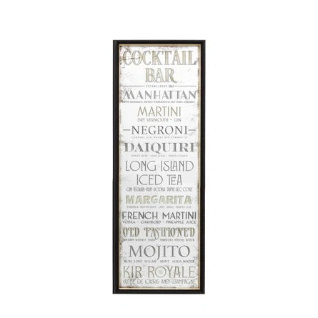 Mirror Sign Cocktail Bar 110 x 40cm