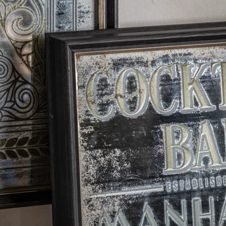 Mirror Sign Cocktail Bar 110 x 40cm