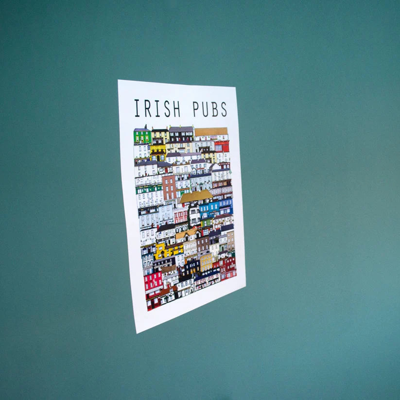 Irish Pubs Illustration | 8x10 inch | Framed