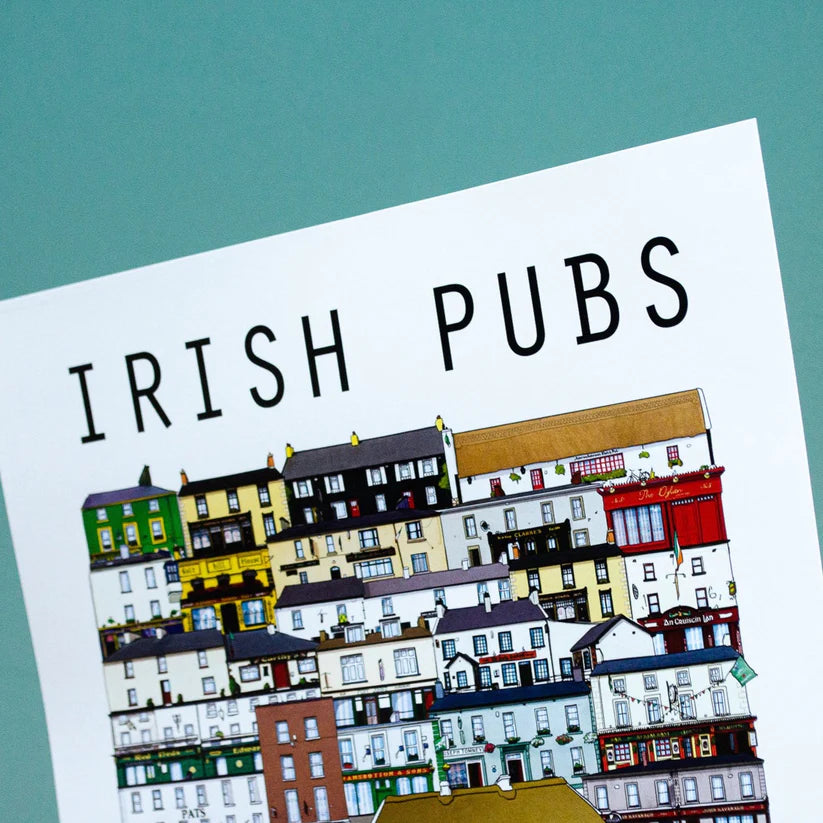 Irish Pubs Illustration | 8x10 inch | Framed