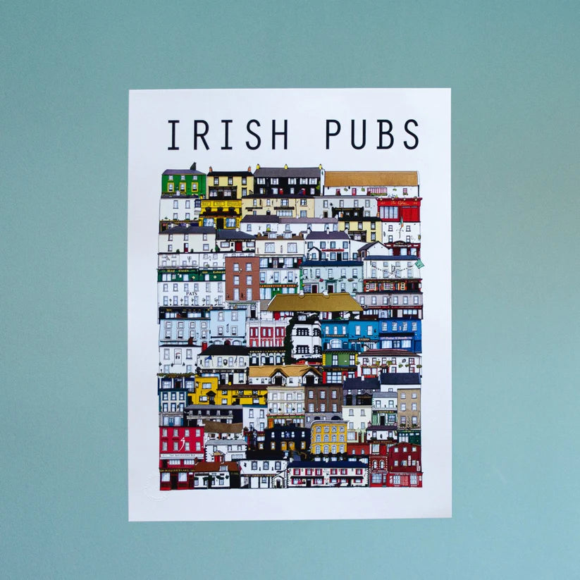 Irish Pubs Illustration | 8x10 inch | Framed