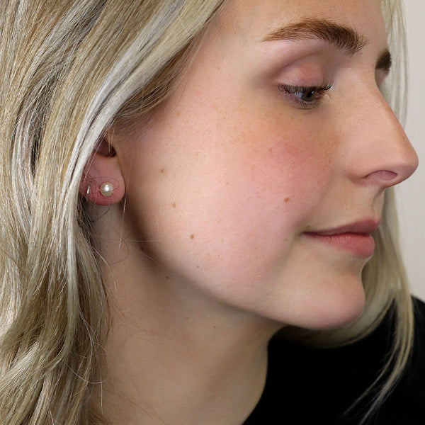 White Freshwater Pearl Earrings