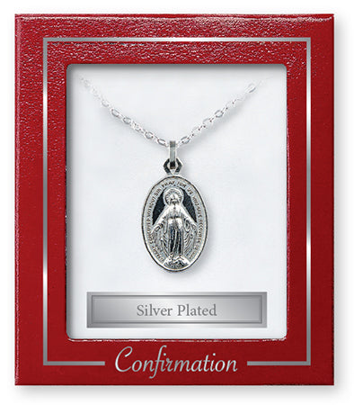 Silver Plated Necklet | Confirmation | Miraculous Medal