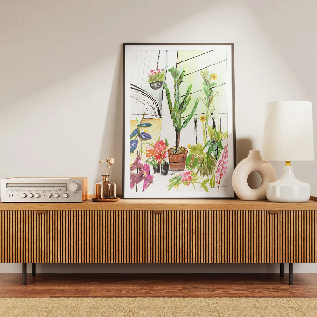Lauren Kelso Floral Greenhouse Print | A5