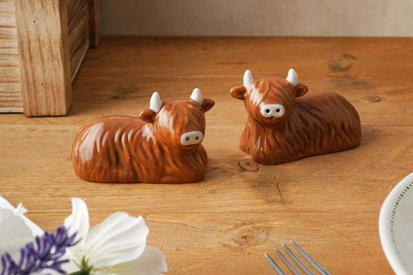 Highland Cow Salt & Pepper Shakers | Boxed