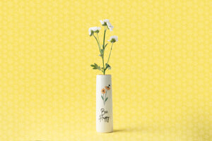 Just Smile | 'Bee Happy' Ceramic Bud Vase