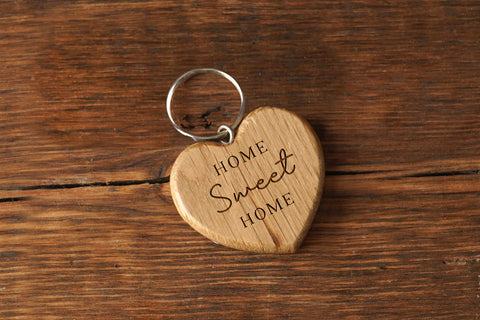 Bramble Farm | 'Home Sweet Home' | Oak Heart Keyring