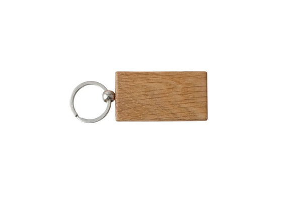 Bramble Farm | 'Garden Shed' Rectangular Oak Keyring