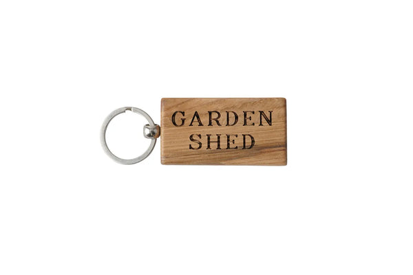 Bramble Farm | 'Garden Shed' Rectangular Oak Keyring