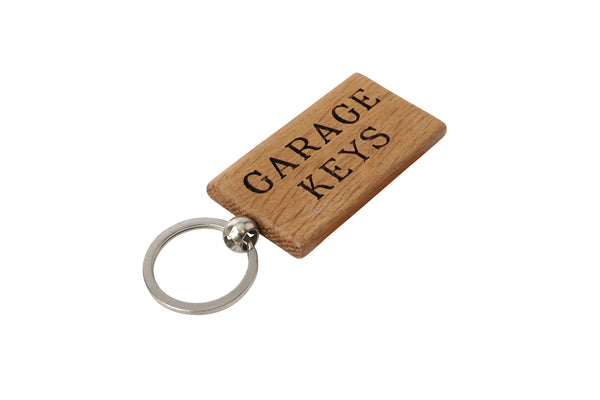 Bramble Farm | 'Garage Keys' | Oak Keyring