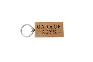 Bramble Farm | 'Garage Keys' | Oak Keyring