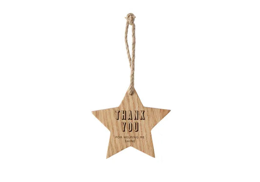 Oak Star Hanger| Thank You For Helping Me Shine