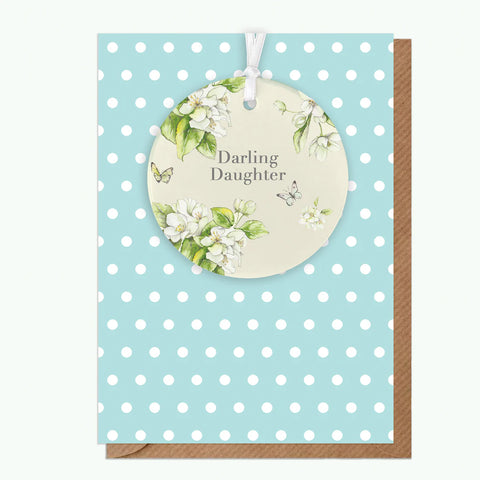Crumble & Core | Greeting Card with Ceramic Keepsake | Blossom Cream Daughter