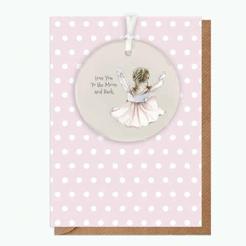 Crumble & Core | A6 Greeting Card with Ceramic Keepsake | Fairy