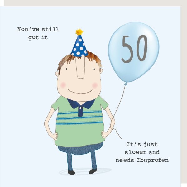 Rosie Made A Thing| Boy Ibuprofen 50 | Birthday Card