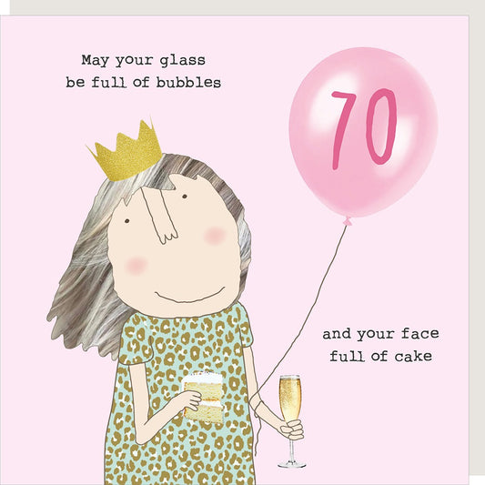 Rosie Made A Thing | Bubbles & Cake 70 | Birthday Card