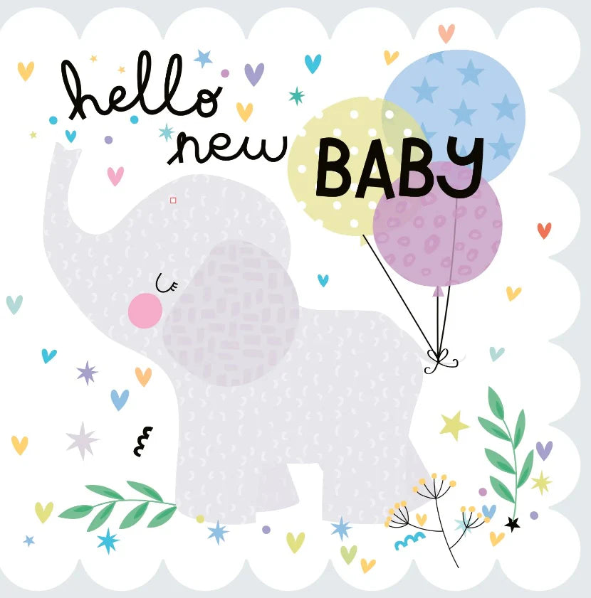 Belly Button Glow | "Hello New Baby" Card