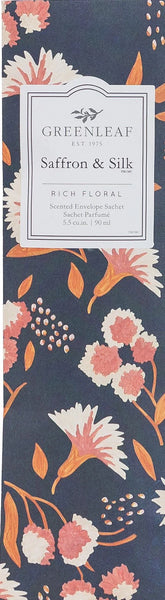 Greenleaf Slim Scented Sachet | Saffron & Silk