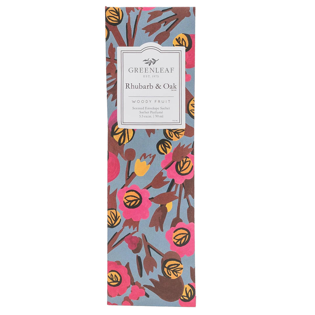 Greenleaf Slim Scented Sachet | Rhubarb & Oak
