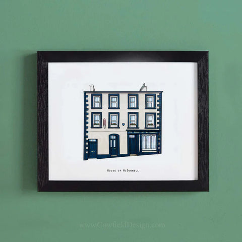 House Of McDonnell | Illustrated Pubs of Ireland | 8x10 ( Framed Print)