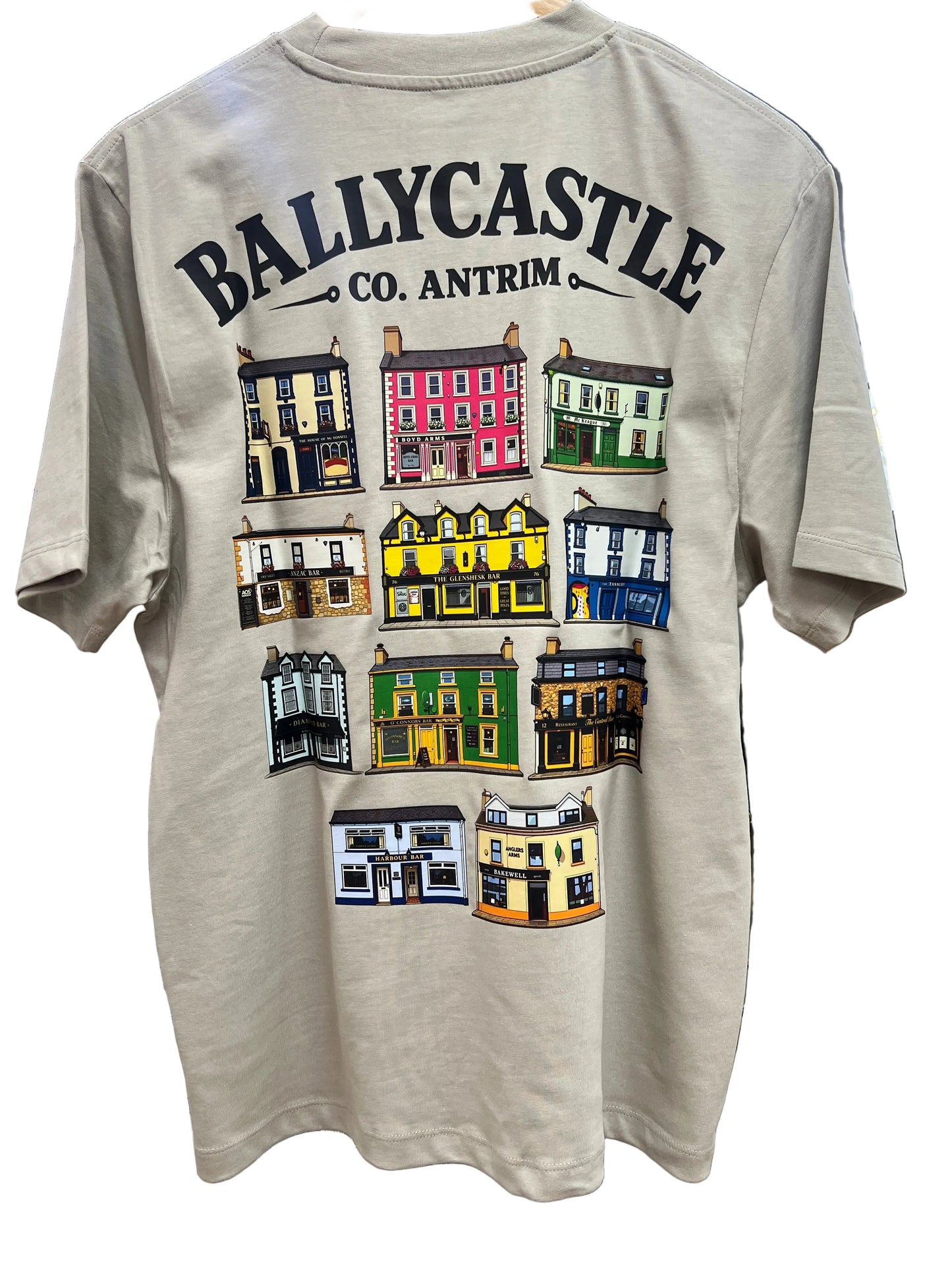 Ballycastle Pubs T-shirt | Stone