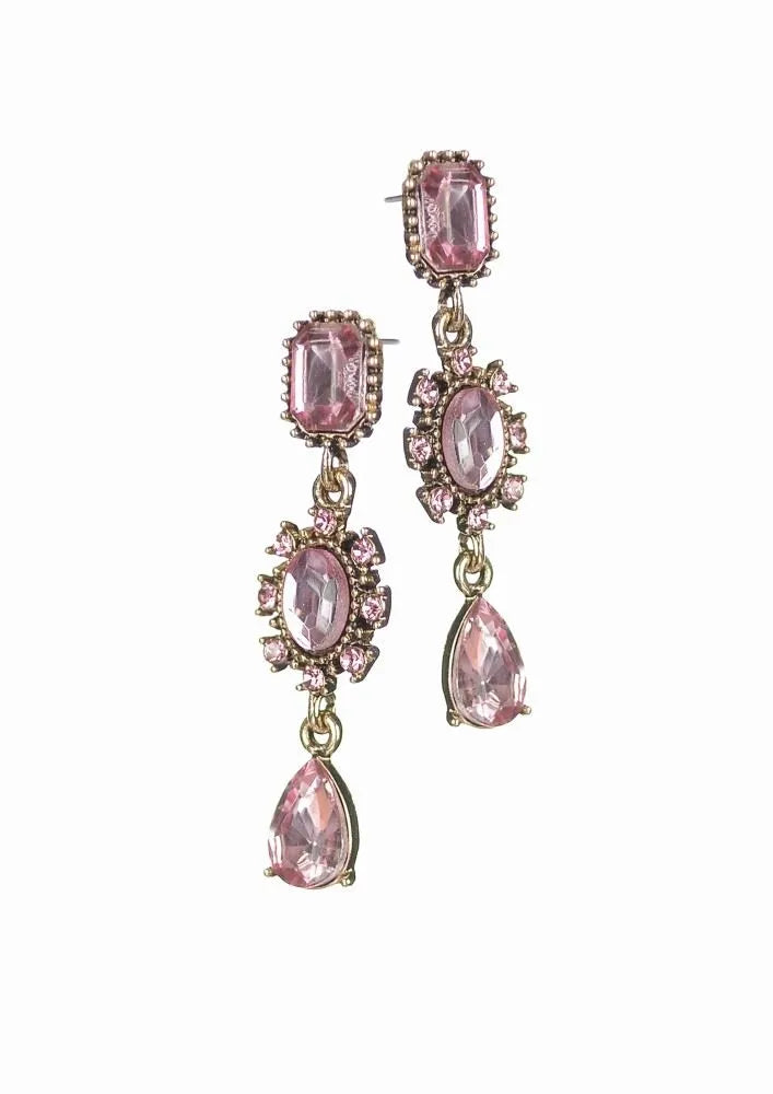 Earrings | Prom Perfect Drops | Rose / Antique Gold