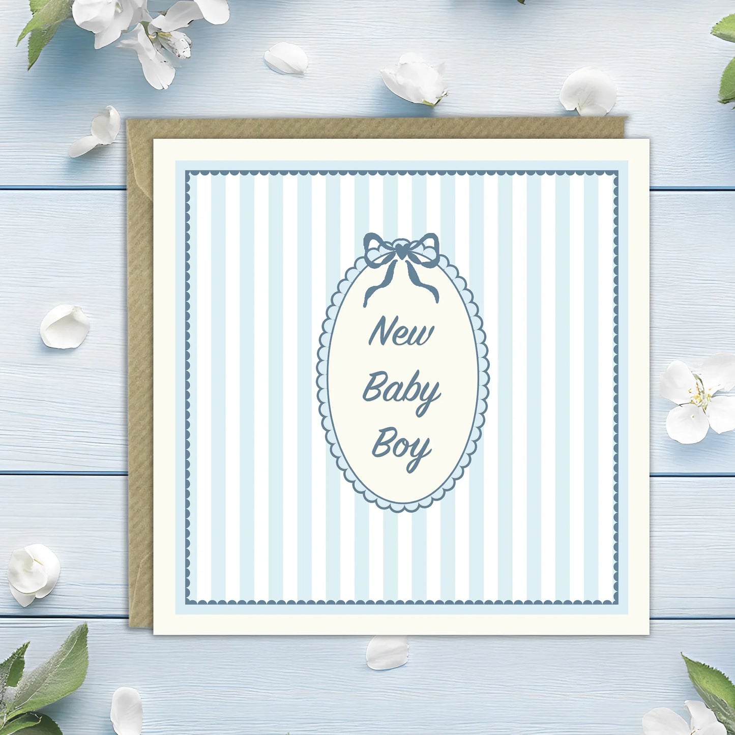 New Baby Card | Luxury Baby Boy Greeting Card