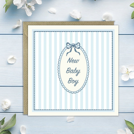 New Baby Card | Luxury Baby Boy Greeting Card