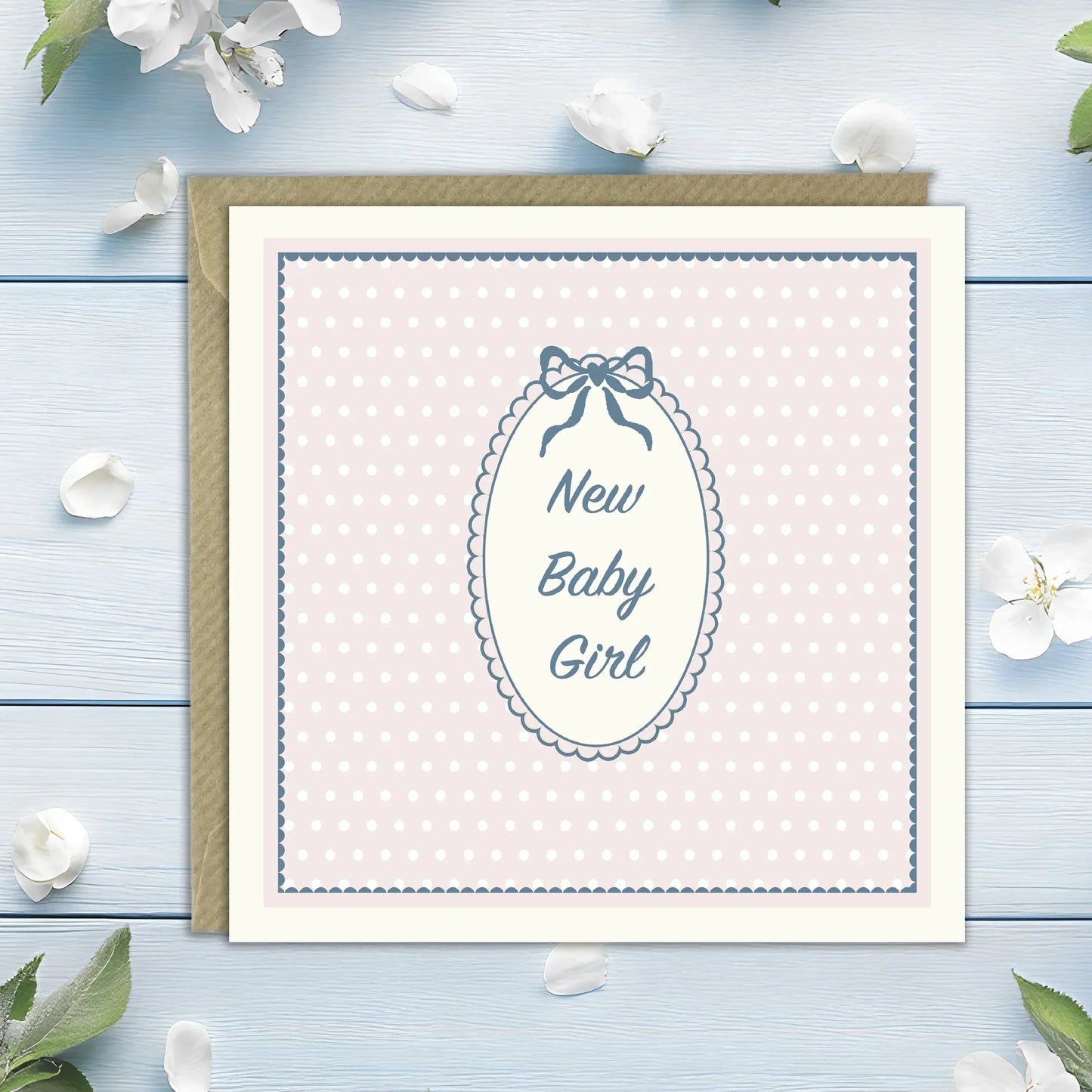 New Baby Card | Luxury Baby Girl Greeting Card