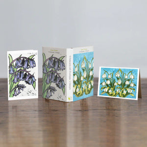 Snowdrop Delight + English Bluebells | Boxed Set of 10 Note Cards