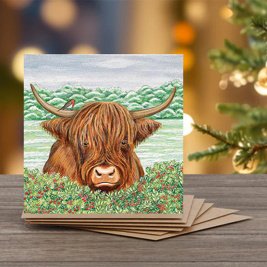 Green Pebble | Note Pack | Highland Christmas